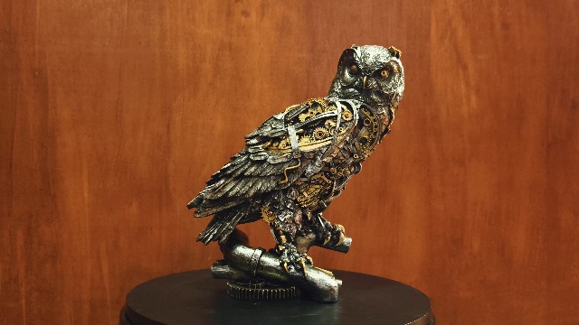 Amazon.com: HEINBOW Steampunk Owl Statue 11.6'' H Metallic
